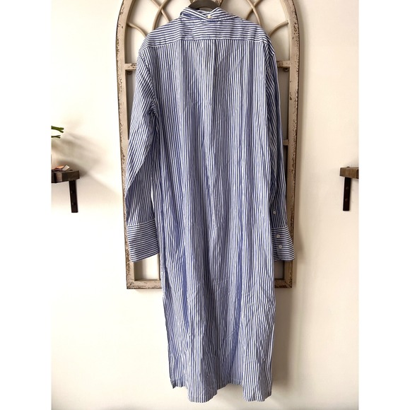 NWT Alex Mill Blue White Striped Standard Maxi Shirt Dress Size XL Cotton - Picture 6 of 6